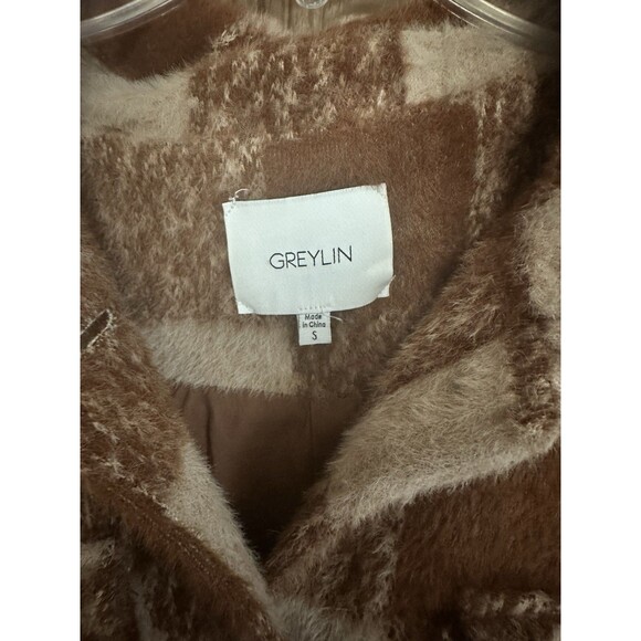Greylin Anthroplogie Oversized Shacket Plaid Fall Soft Warm Lined Size Small - Picture 4 of 7